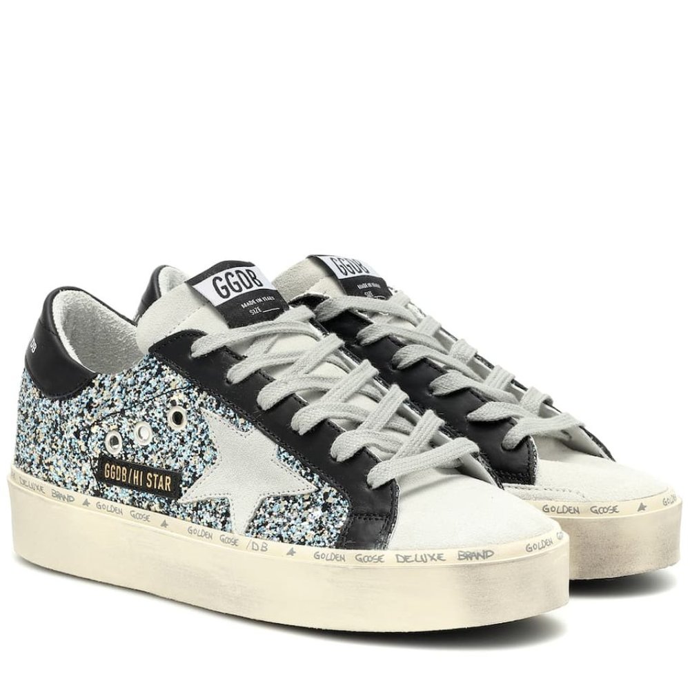 Golden Goose HI Star- Black Sparkles